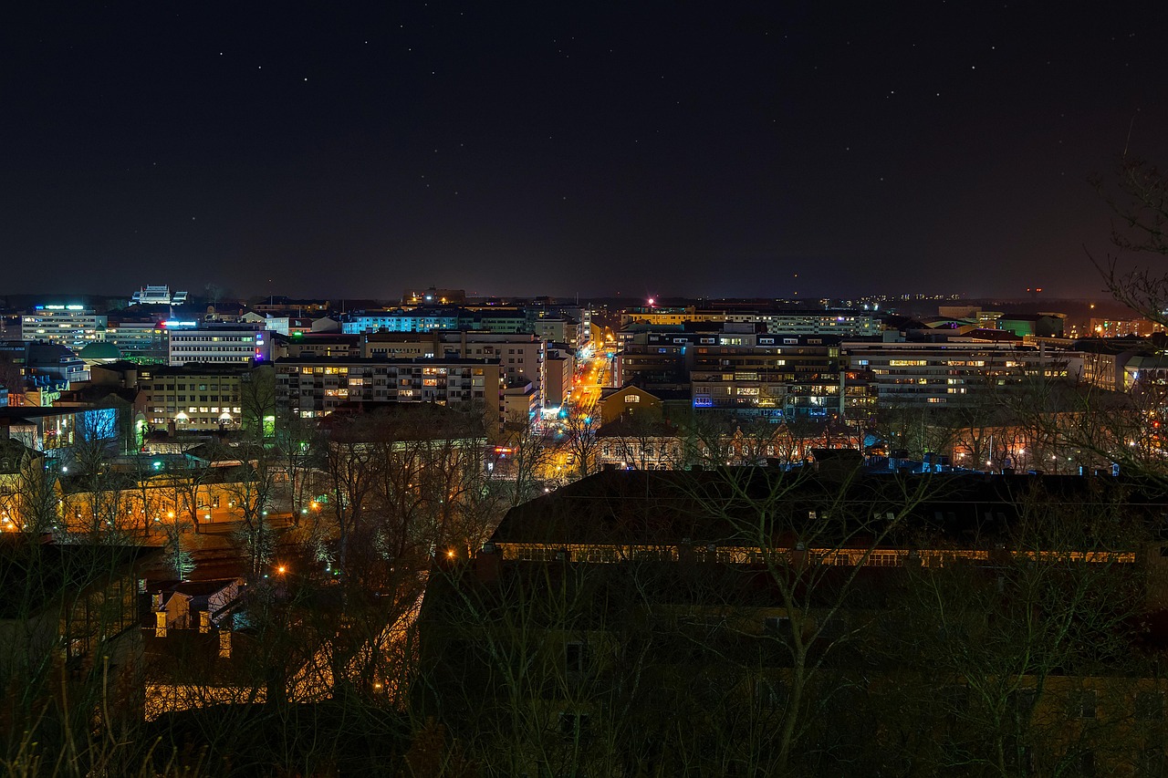 night, city, settlement, turku, turku, turku, turku, turku, turku